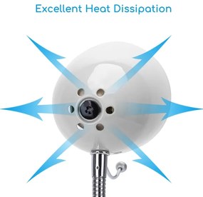 Aigostar -  Lampada da tavolo con morsetto 1xE27/11W/230V bianco/cromo