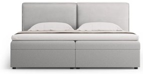 Letto boxspring in grigio chiaro con contenitore 180x200 cm Arendal – Cosmopolitan Design