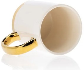 Mug con cucchiaio LANA cremoso/oro