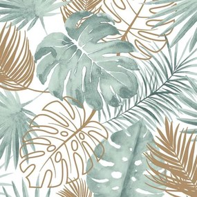 Carta Da Parati Motivo Foglie Di Monstera Verde /