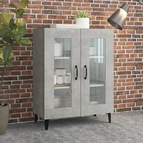 Credenza grigio cemento 69,5x34x90 cm in legno multistrato