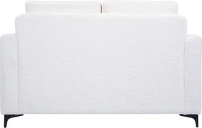 Divano 2 posti tessuto Bouclč Bianco 140 cm Kennedy design moderno