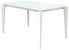 BENJAMIN - tavolo da pranzo moderno allungabile in acciaio e vetro