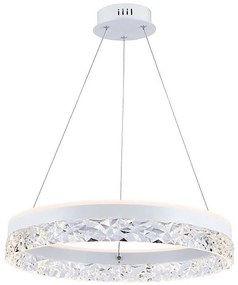 Lampadario LED a sospensione con filo LED/25W/230V 3000K diametro 50 cm bianco