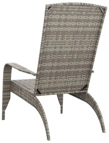 Sedia Adirondack da Giardino Grigia in Polyrattan