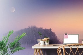 Carta da parati – Luna piena sopra il villaggio