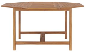Tavolo da giardino 150x150x75 cm in legno massello di teak