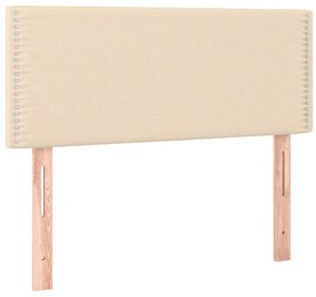 Testiera crema 100x5x78/88 cm in tessuto