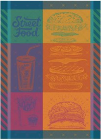 Set di 4 strofinacci jacquard Street Food Usa Gourmand