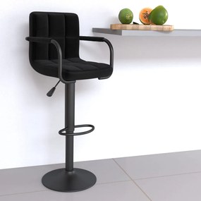 Sgabello Da Bar Nero İn Tessuto /