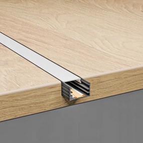 Profilo da incasso per strisce LED 1 m nero/bianco
