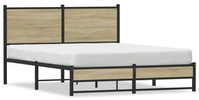 Giroletto Senza Materaso İn Metallo Rovere Sonoma 140x200 Cm /
