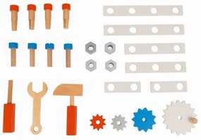 Janod - Passeggino in legno con attrezzi BRICOKIDS