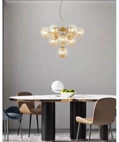 Redo 01-2940 - Lampadario a sospensione con filo AGAPE 10xE14/28W/230V oro