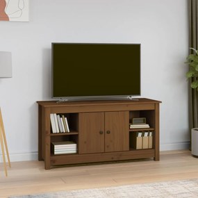 Mobile porta tv miele 103x36,5x52 cm in legno massello di pino