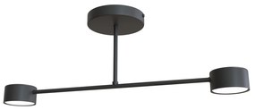 Plafoniera Moderna Thor 2 Luci Nera