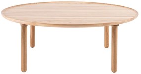 Tavolino rotondo in legno di quercia in colore naturale ø 100 cm Mu - Gazzda