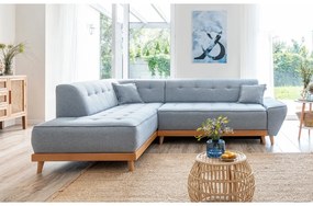 Divano letto angolare azzurro L, angolo sinistro Dazzling Daisy - Miuform