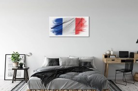 Quadro vetro acrilico Flag della Francia 100x50 cm