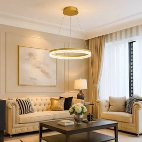 Lampadario LED sospeso con cavo GALA LED/25W/230V Ø 50 cm oro