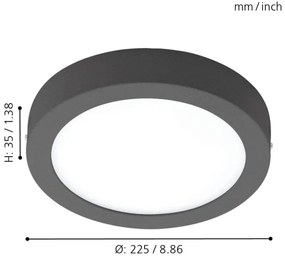 Eglo 98173 - Plafoniera LED dimmerabile da esterno ARGOLIS-C LED/16,5W/230V IP44