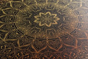 Quadro su tela – Mandala orientale dorata