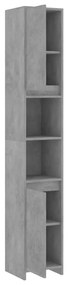 Armadio da bagno grigio cemento 30x30x183,5 cm in truciolato