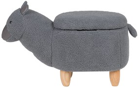 Pouf in tessuto grigio ALPACA Beliani