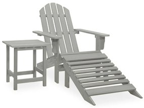 Sedia Giardino Adirondack Ottomana Tavolo Abete Massello Grigio /