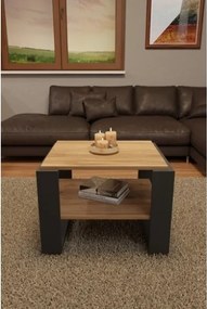 Tavolino Basso Da Salotto Stile Moderno 63x54x45 Axel Rovere E Antracite