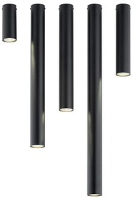 Plafoniera TECNO 1S da soffitto, base GU10, Nera Colore del corpo Nero