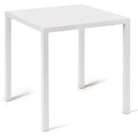 Tavolo TOLONE in metallo bianco 80&#215;80 cm, impilabile