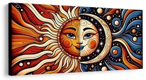 Quadro su tela – Volto solare e lunare
