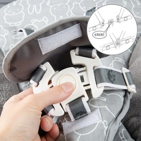 Seggiolone grigio tortora Miffy – Roba