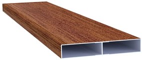 Doga per pannelli ALBA Maia aperta rovere dorato in alluminio H 12 x L 148 cm x Sp 20 mm, 4 pezzi