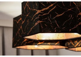 Duolla - Lampadario a plafone ROLLER TRIO HEX 3xE27/15W/230V nero/rame