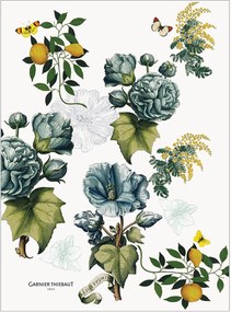 Set di 4 strofinacci in lino lavato Giardino