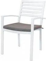 Sedia da giardino con braccioli bianco