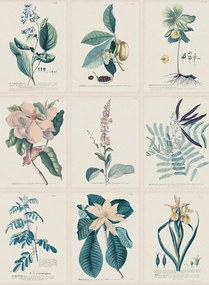 Sandberg Carta da parati panoramica Flora - Blue