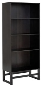 Libreria in legno di pino nero 75x175 cm Jolene - Støraa