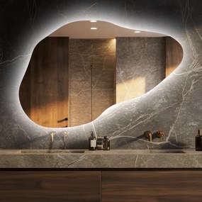 Specchio da bagno LED di forma irregolare P221