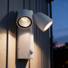 Applique da Esterno IP65 2xGU10 con Sensore movimento AXIS - Bianca