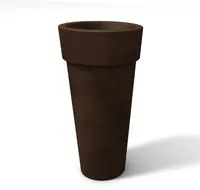 Vaso moderno in resina tondo H 70 bronzo modello Messapico