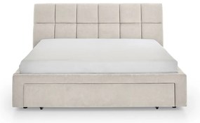 Letto matrimoniale imbottito beige rete non inclusa 180x200 cm Canyon – Meise Möbel
