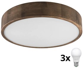 Brilagi - Lampada LED da soffitto CARVALHO 3xE27/60W/230V noce Ø 47 cm