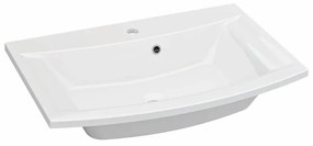 Lavabo a incasso rettangolare L 71.5 x H 2 cm in resina bianco