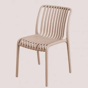 Sedia Da Giardino Impilabile Wendell Beige A Mandorla - Sklum