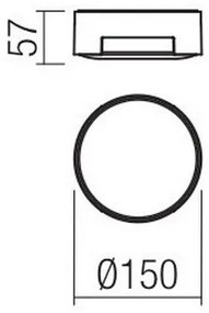 Redo 90004 - Plafoniera LED da esterno SKOR LED/12W/230V IP54 marrone