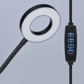 Solight WO66-B- Lampada da tavolo LED dimmerabile con clip LED/8W/230V 3000/4000/5000K nera