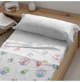 Set di Lenzuola Peppa Pig Time Bed Multicolore